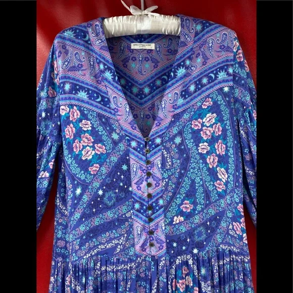 Spell & The Gypsy City Lights Long Maxi Dress Size Small - Picture 5 of 12